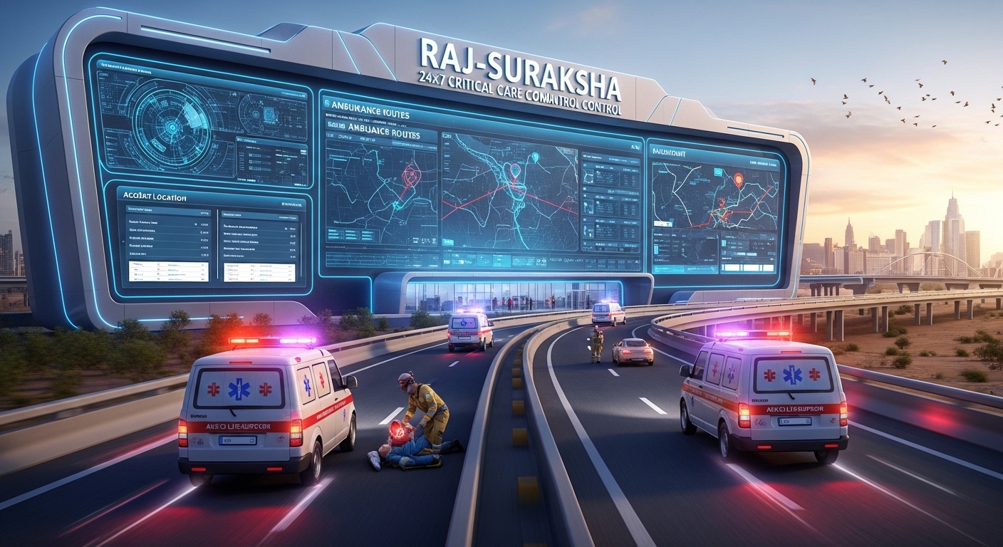 RAJ-SURAKSHA Emergency Response System Launched by Rajasthan Government for Faster Accident & Heart Attack Care